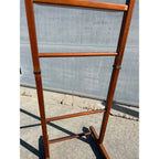 Vintage Wooden Rolling Valet Butler Suit Rack Stand - Brevettato Italy