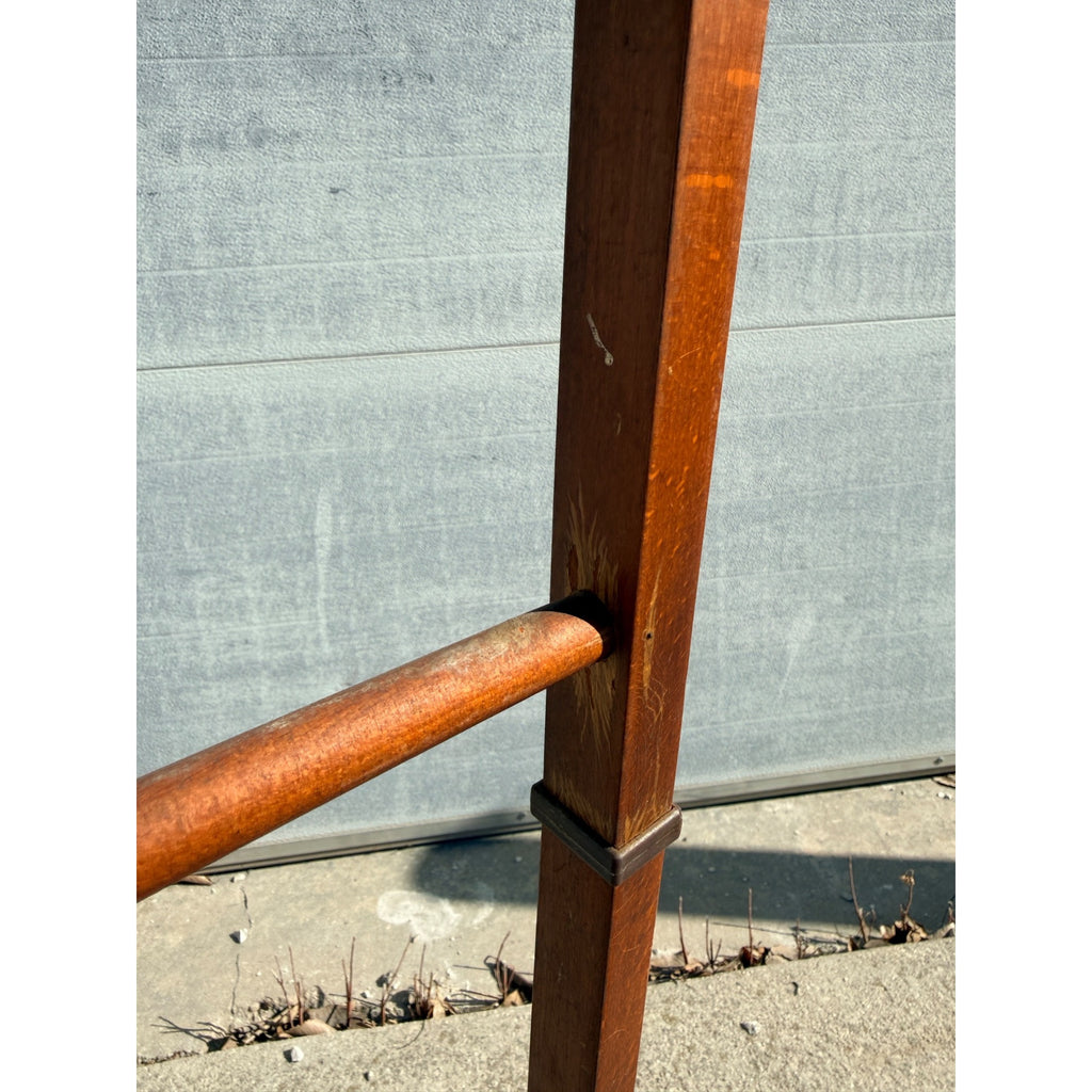 Vintage Wooden Rolling Valet Butler Suit Rack Stand - Brevettato Italy