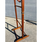 Vintage Wooden Rolling Valet Butler Suit Rack Stand - Brevettato Italy