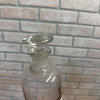 Vintage Glass Pharmacy Apothecary Bottle With Stopper and Glass Label Reading TR. Cassiae (Tincture of Cassia)