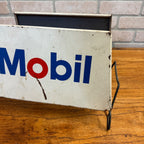 Vintage MOBIL Tires Sign Display Rack Signs Metal Gas Station Tire Stand