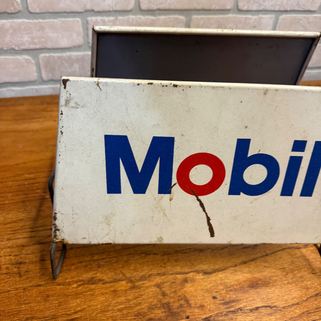 Vintage MOBIL Tires Sign Display Rack Signs Metal Gas Station Tire Stand