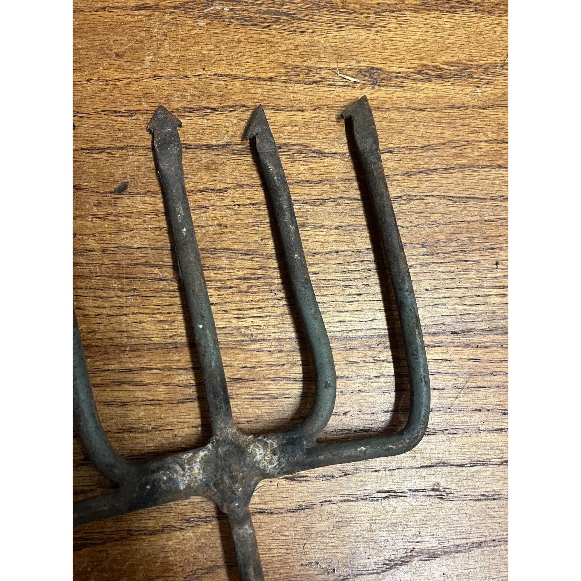 Vintage Metal 5-Tine Prong Fishing Spear Cabin Decor Forged Steel