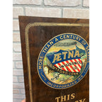 Vintage Early 1900s AETNA Insurance "Agency At Your Service" Wood Sign Patriotic