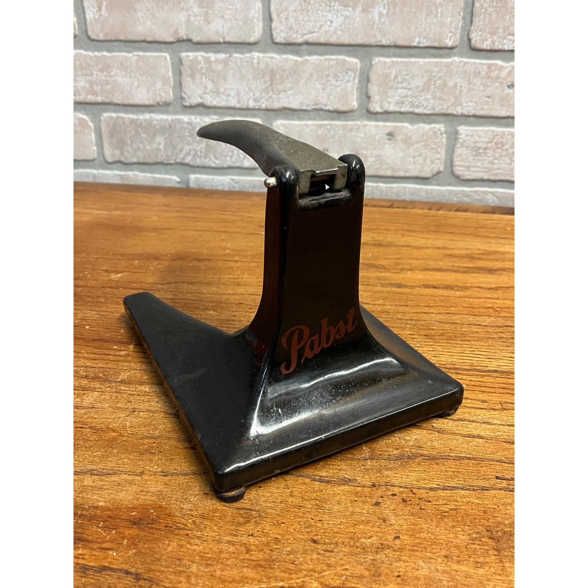 Vintage 1930s Pabst Beer Can Opener Flat Top Piercer Cast Iron Pabst Blue Ribbon