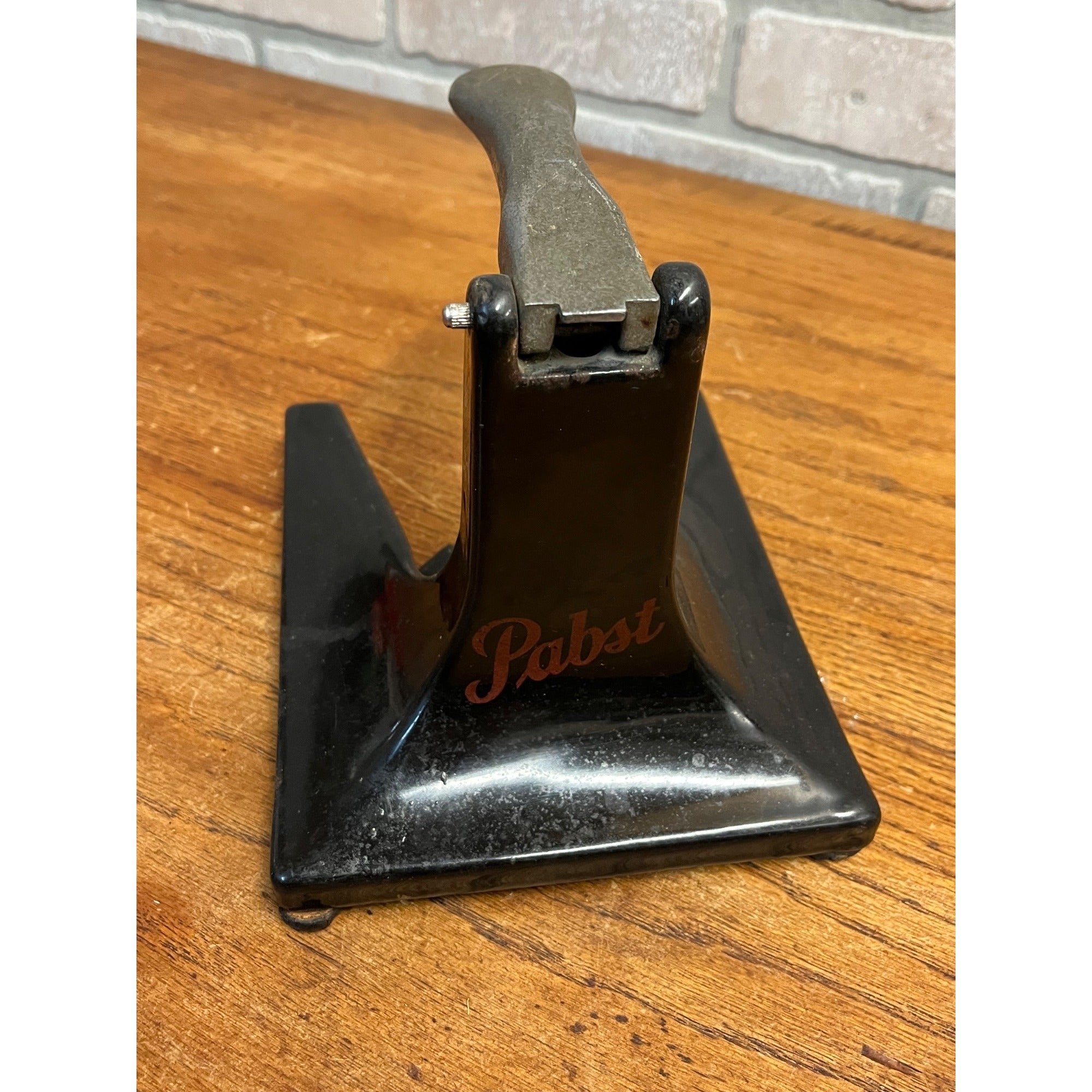 Vintage 1930s Pabst Beer Can Opener Flat Top Piercer Cast Iron Pabst Blue Ribbon