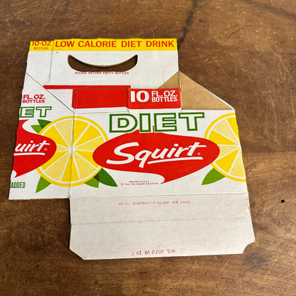 1960s Diet Squirt Caddy NOS Soda Carrier Tote