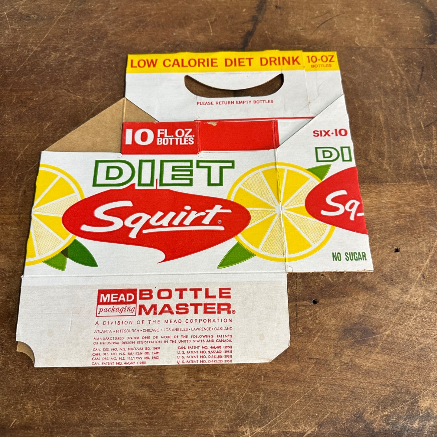 1960s Diet Squirt Caddy NOS Soda Carrier Tote