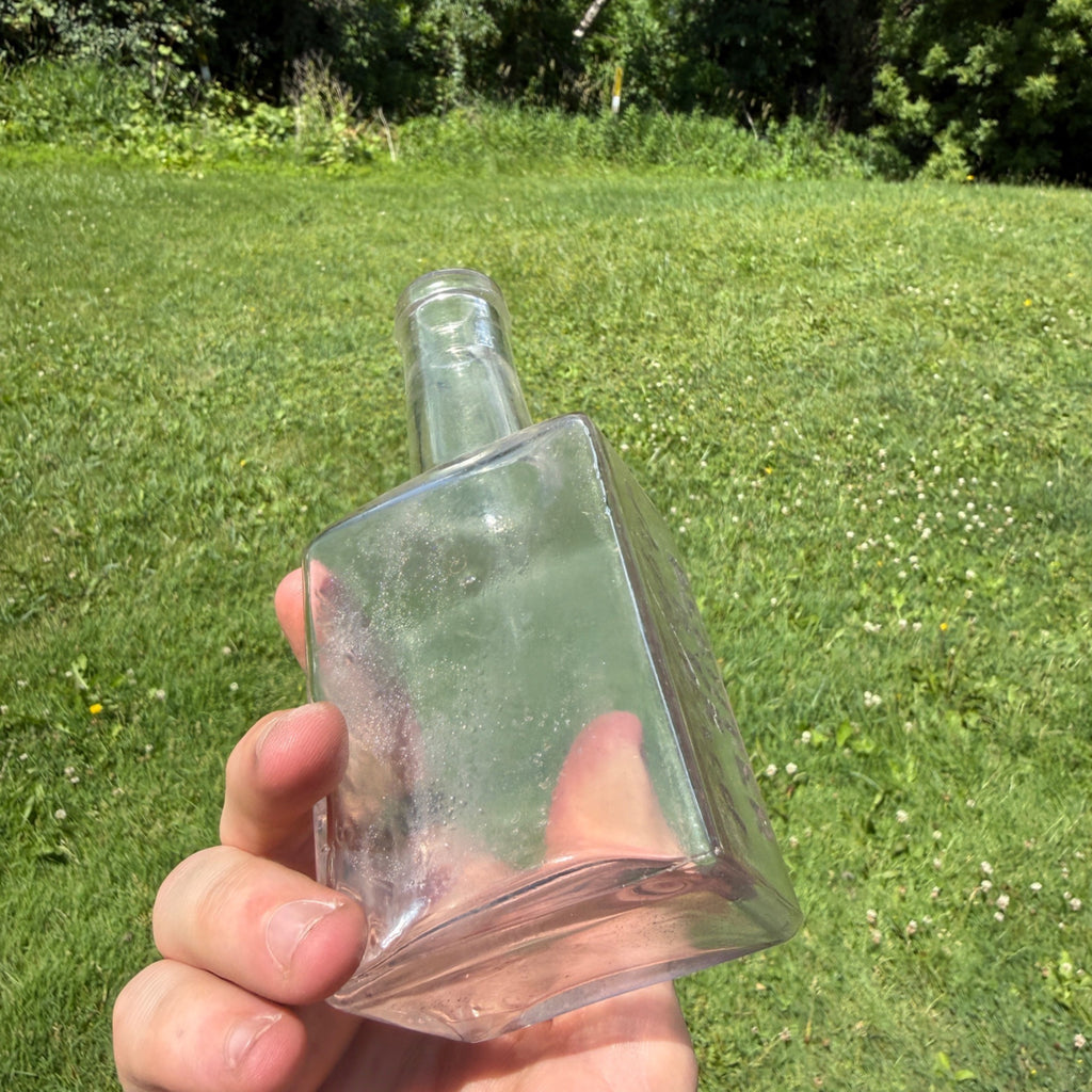 Antique 1900s Planter Rye Whiskey 6-1/2" Bottle Ullman & Co Clear Liquor Empty