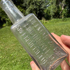 Antique 1900s Planter Rye Whiskey 6-1/2" Bottle Ullman & Co Clear Liquor Empty