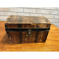 Antique Vintage Child's Trunk Steamer Paper Litho on Wood Doll Clothes Chest
