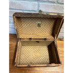 Antique Vintage Child's Trunk Steamer Paper Litho on Wood Doll Clothes Chest