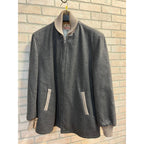 Vintage Lakeland Clicker Dark Gray Wool Car Club Crusier Coat Jacket Sz 42 MINT