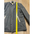 Vintage Lakeland Clicker Dark Gray Wool Car Club Crusier Coat Jacket Sz 42 MINT
