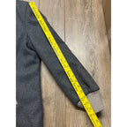 Vintage Lakeland Clicker Dark Gray Wool Car Club Crusier Coat Jacket Sz 42 MINT