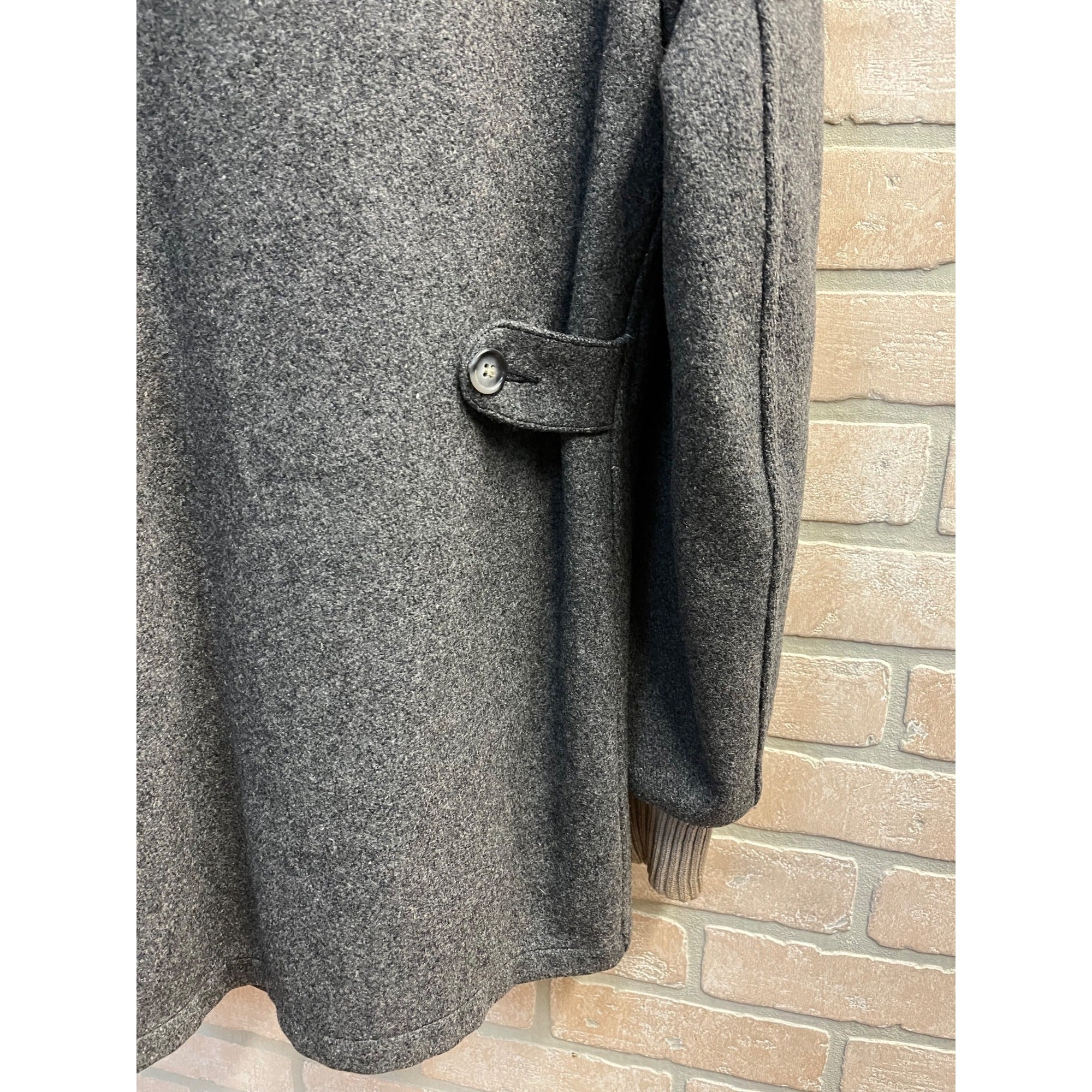 Vintage Lakeland Clicker Dark Gray Wool Car Club Crusier Coat Jacket Sz 42 MINT