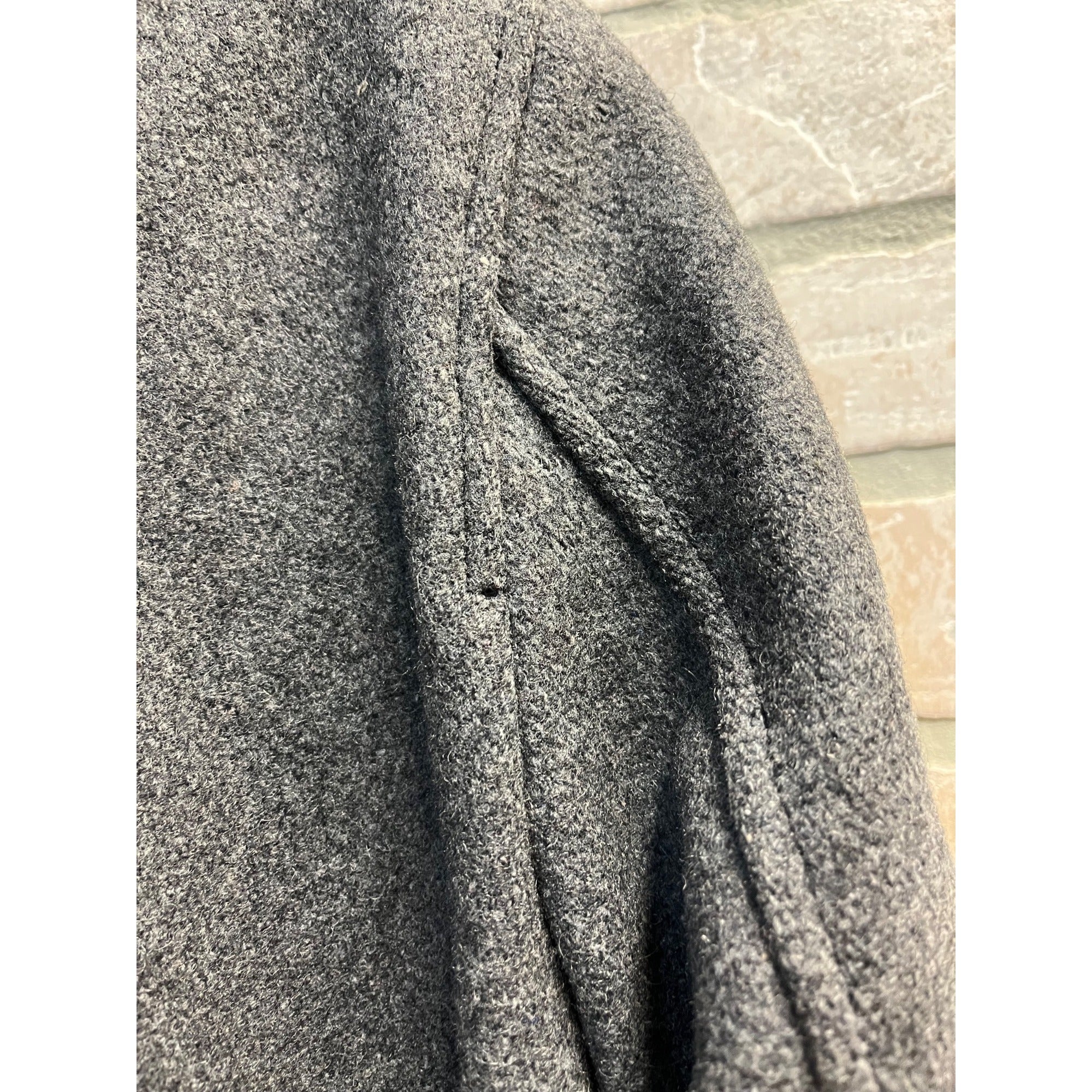 Vintage Lakeland Clicker Dark Gray Wool Car Club Crusier Coat Jacket Sz 42 MINT