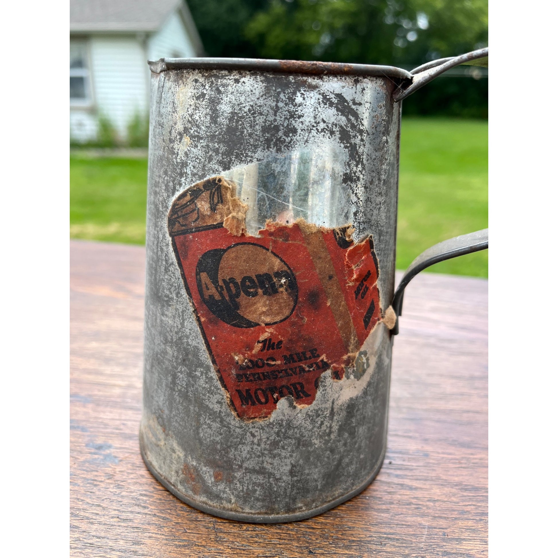 Rare Vintage A-Penn A PENN Motor Oil One Quart Pitcher Can Gas Advertisement