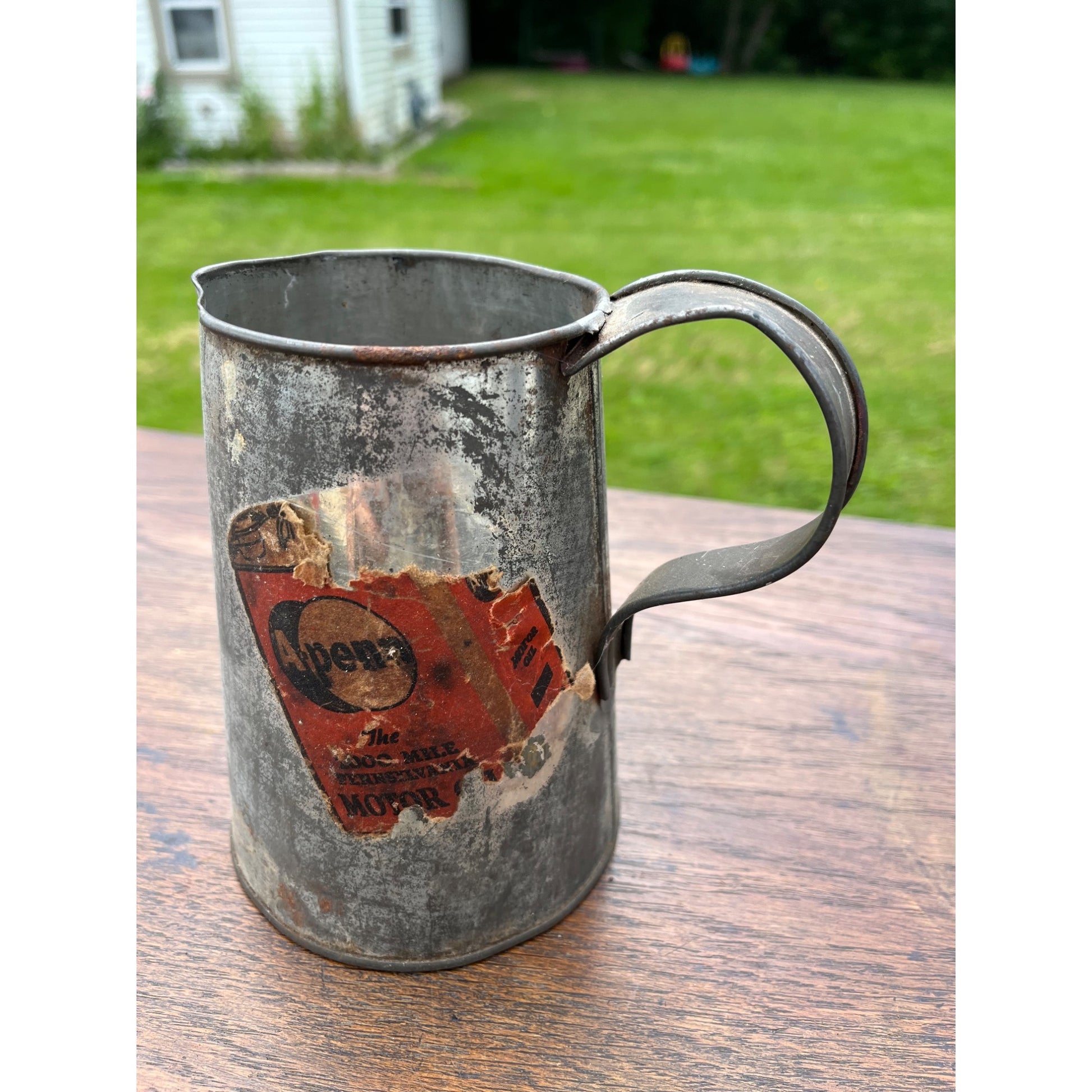 Rare Vintage A-Penn A PENN Motor Oil One Quart Pitcher Can Gas Advertisement