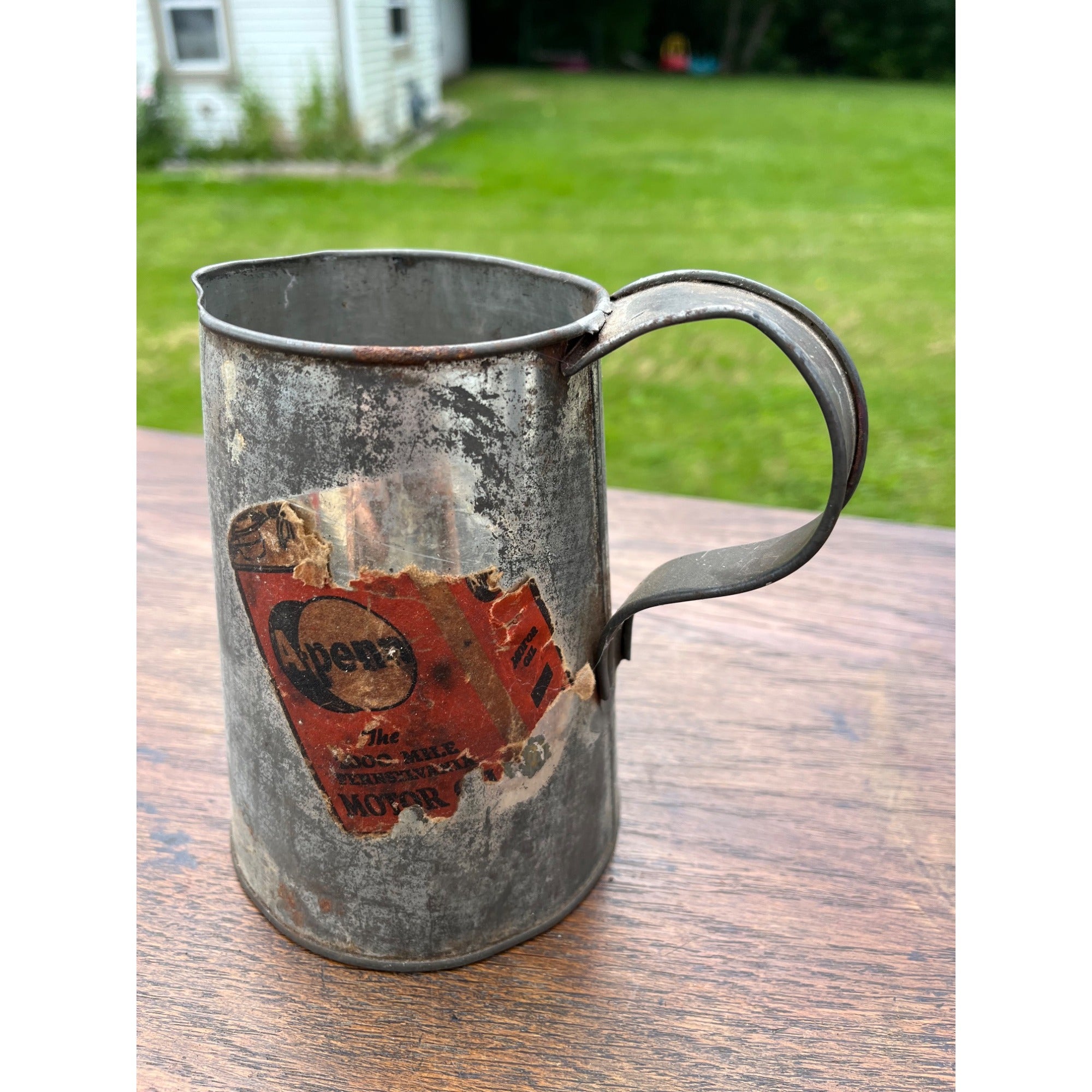 Rare Vintage A-Penn A PENN Motor Oil One Quart Pitcher Can Gas Advertisement