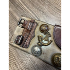 Original WW1 Hate Belt w/ 29 Badges Canvas British Commonwealth Military WWI
