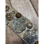 Original WW1 Hate Belt w/ 29 Badges Canvas British Commonwealth Military WWI