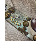 Original WW1 Hate Belt w/ 29 Badges Canvas British Commonwealth Military WWI