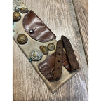 Original WW1 Hate Belt w/ 29 Badges Canvas British Commonwealth Military WWI