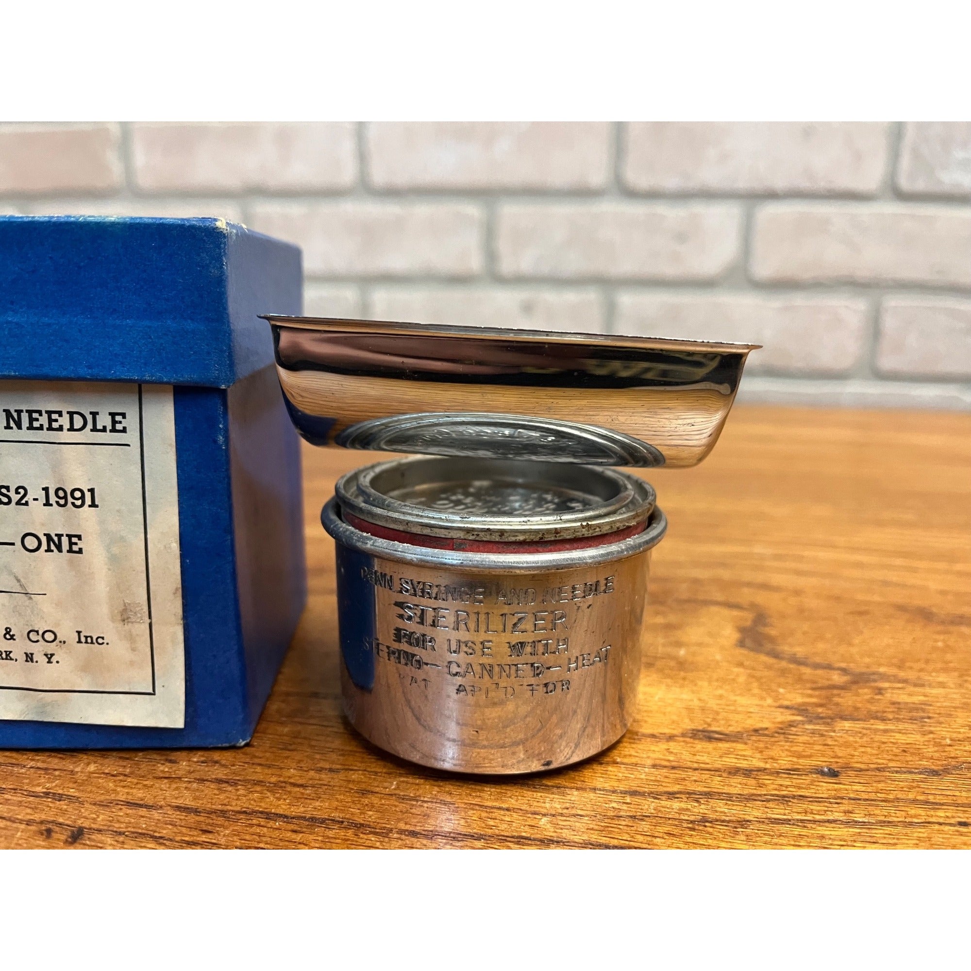 Vintage S. Sternau & Co. Penn. Syringe & Needle Sterilizer NOS NEW w/ Box