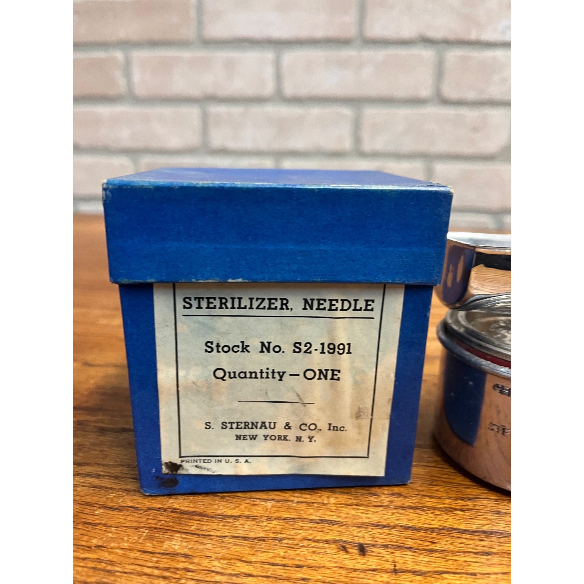 Vintage S. Sternau & Co. Penn. Syringe & Needle Sterilizer NOS NEW w/ Box
