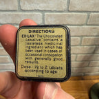 Vintage Ex Lax Sample Chocolate Laxative Metal Advertising Tin Pharmacy