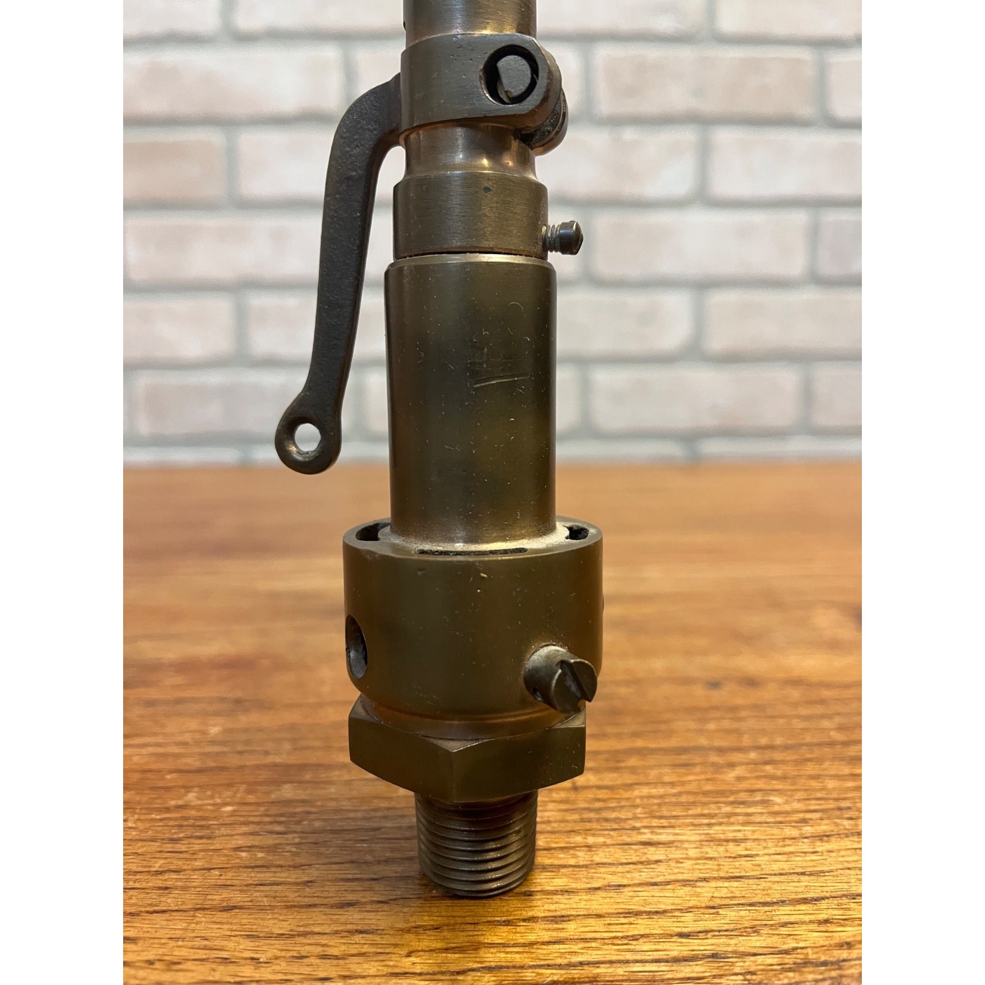 Antique Brass Pressure Relief Pop Blowoff Valve Railroad Steam Engine Locomotive