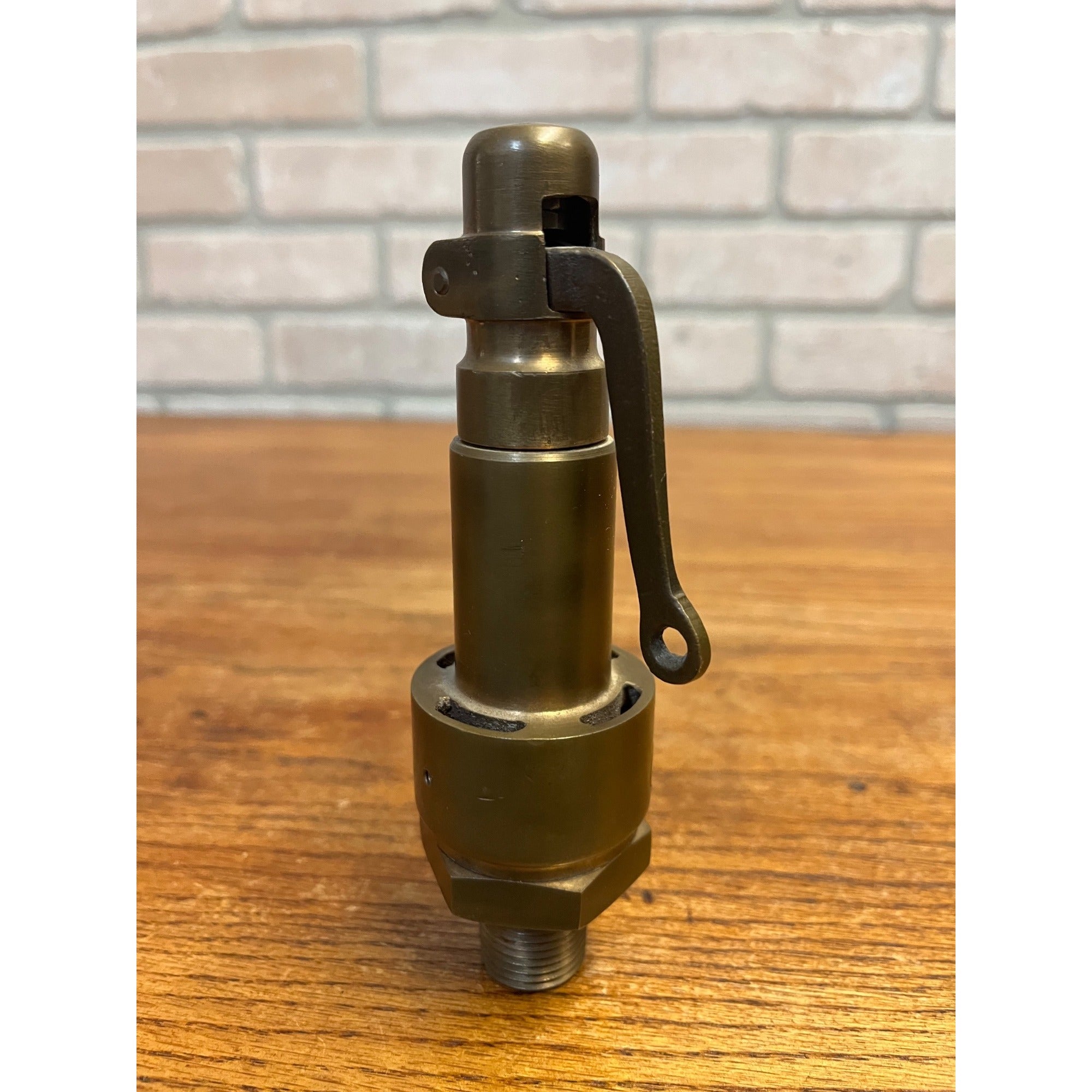 Antique Brass Pressure Relief Pop Blowoff Valve Railroad Steam Engine Locomotive