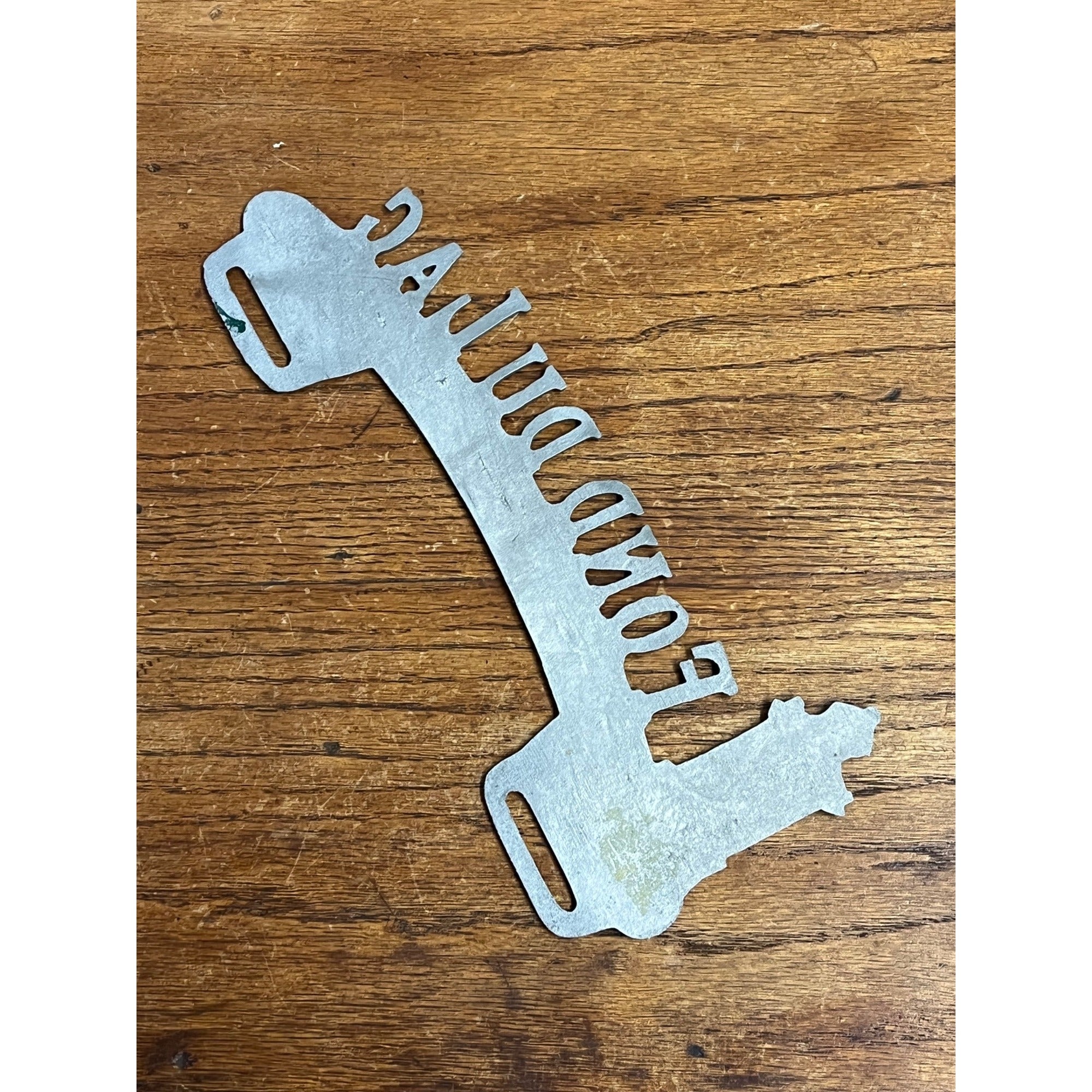 Vintage Fond du Lac Wisconsin Cast Aluminum License Plate Topper Wis WI
