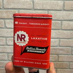 Vintage NR Regular Nature's Remedy Laxative Tin Advertising Empty Red $1.19