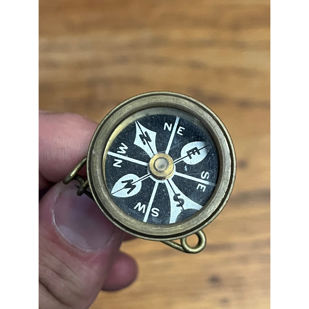 Vintage Marble's Gladstone Compass Pin Clip-On Hunting Camping Gear Military