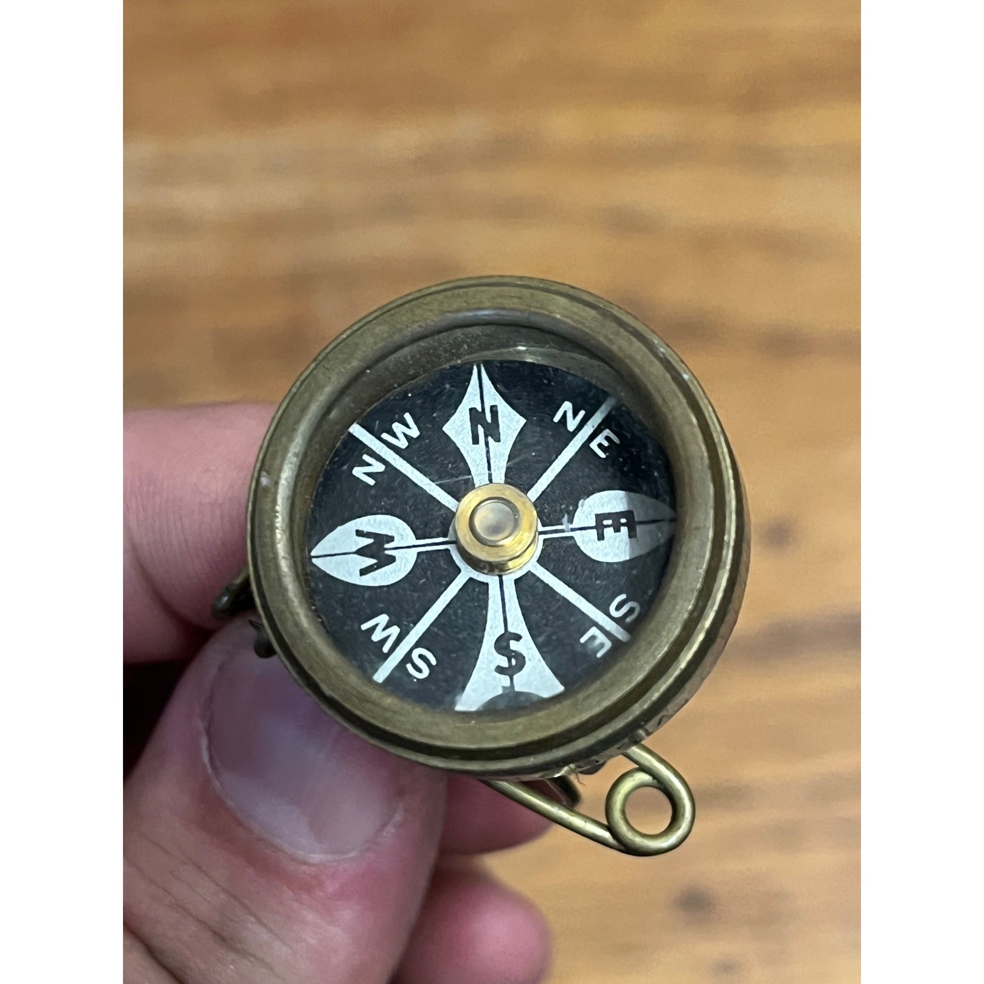 Vintage Marble's Gladstone Compass Pin Clip-On Hunting Camping Gear Military