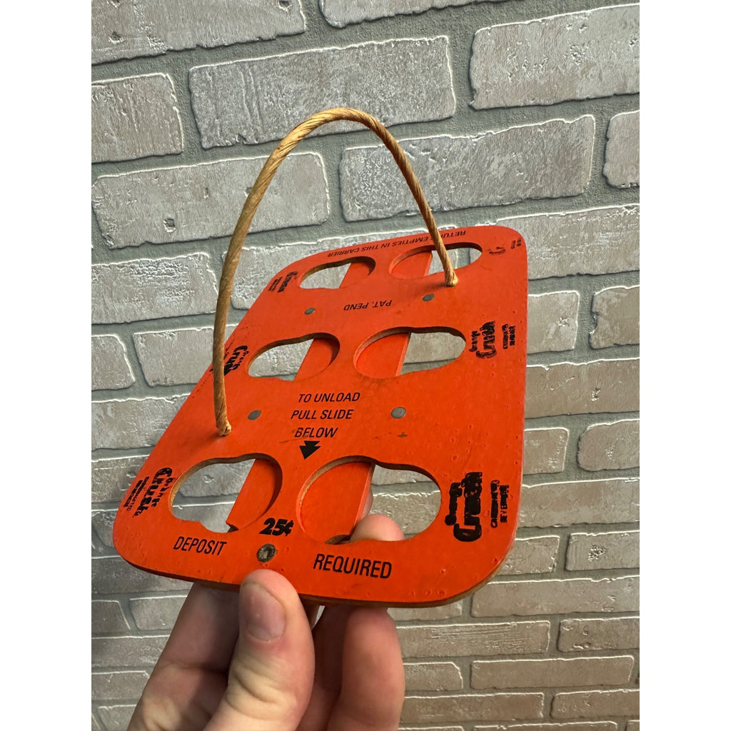 Vintage c1914 Orange Crush Soda Bottle 6-Back Carrier Masonite RARE SCARCE