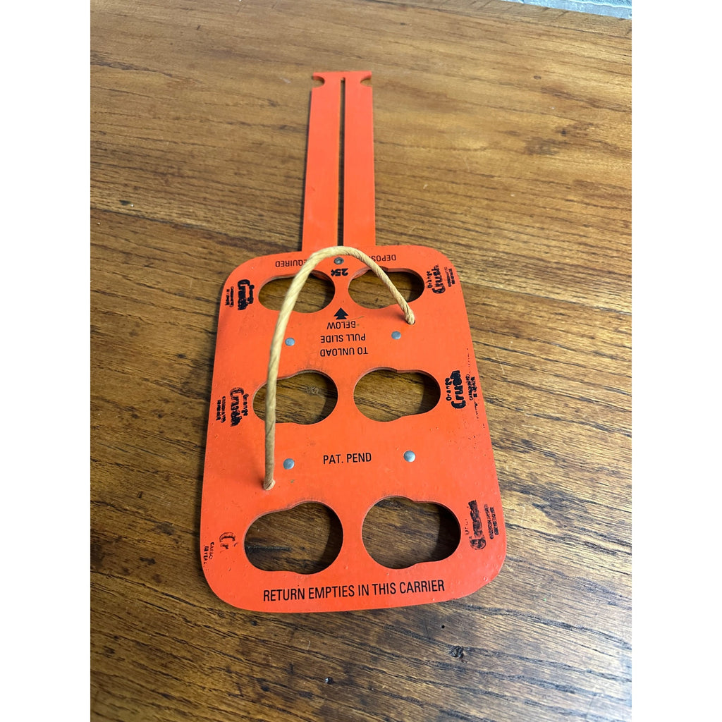 Vintage c1914 Orange Crush Soda Bottle 6-Back Carrier Masonite RARE SCARCE