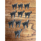 Antique 1920s Gibson Line Germany Halloween Black Cat Diecut Seals Lot (10)