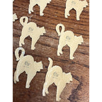 Antique 1920s Gibson Line Germany Halloween Black Cat Diecut Seals Lot (10)