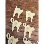 Antique 1920s Gibson Line Germany Halloween Black Cat Diecut Seals Lot (10)