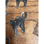 Antique 1920s Gibson Line Germany Halloween Black Cat Diecut Seals Lot (10)