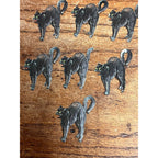 Antique 1920s Gibson Line Germany Halloween Black Cat Diecut Seals Lot (10)