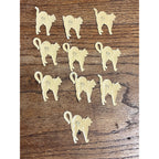 Antique 1920s Gibson Line Germany Halloween Black Cat Diecut Seals Lot (10)