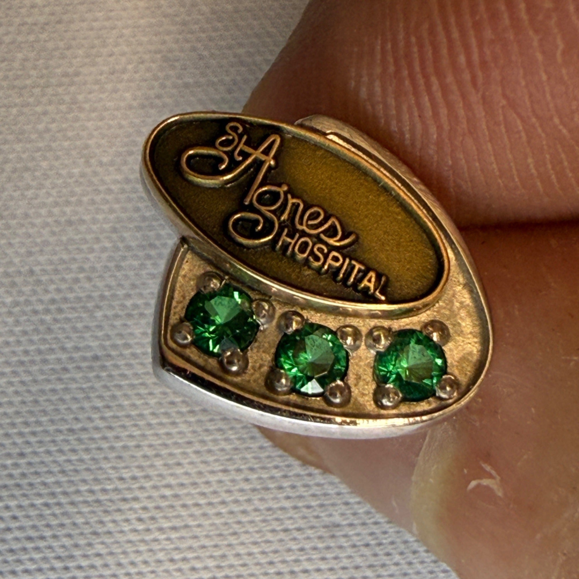 CTO 10k Gold St. Agnes Hospital Baltimore MD Employee Service Pin 1.75 grams