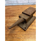 Antique Vintage Bench Anvil Tinsmith Machinist Jeweler Leather w/ Horn