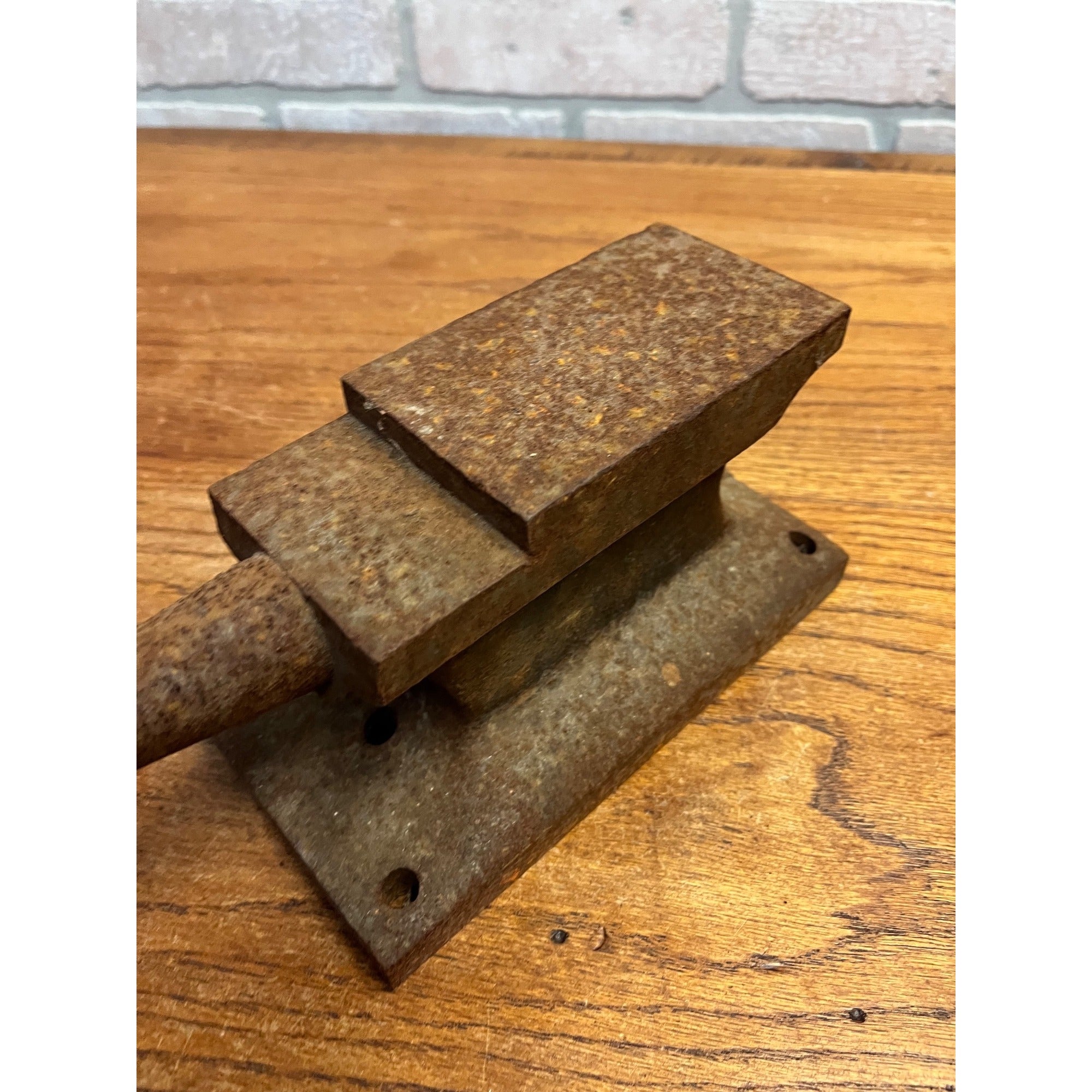Antique Vintage Bench Anvil Tinsmith Machinist Jeweler Leather w/ Horn