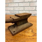 Antique Vintage Bench Anvil Tinsmith Machinist Jeweler Leather w/ Horn