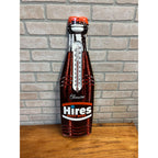Vintage 1950s Hires Root Beer Advertising Metal Thermometer Sign Bottle 29"